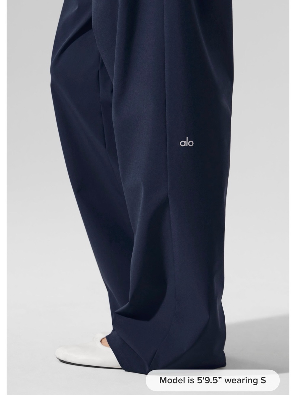 ALO Yoga suit up trousers | Navy Wide Leg Lounge Pant… - Gem